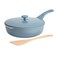 Goodful AllinOne Pan Multilayer Nonstick HighPerformance Cast Construction Multipurpose Design Replaces Multiple Pots and Pans Dishwasher Safe Cookware 11Inch 44Quart Capacity Blue Mist