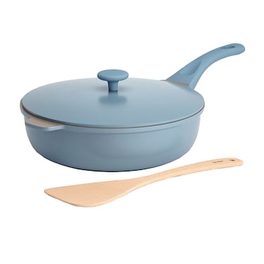 Goodful AllinOne Pan Multilayer Nonstick HighPerformance Cast Construction Multipurpose Design Replaces Multiple Pots and Pans Dishwasher Safe Cookware 11Inch 44Quart Capacity Blue Mist