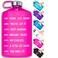 HydroMATE Large Gallon 128 oz Motivational Water Bottle with Handle and Time Marker Reusable BPA Free Jug Times Marked to Ensure You Drink More Water Throughout The Day Hydro MATE 128oz