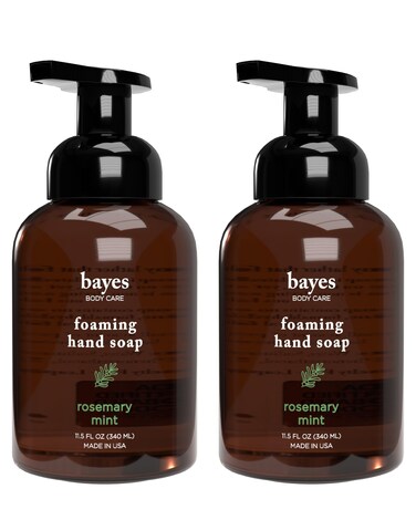 Bayes Foaming Hand Soap PlantDerived  Aromatic and Nourishing Hand Wash Infused with Essential Oils  USDA Certified Biobased  115 Ounce Rosemary Mint 2 Pack