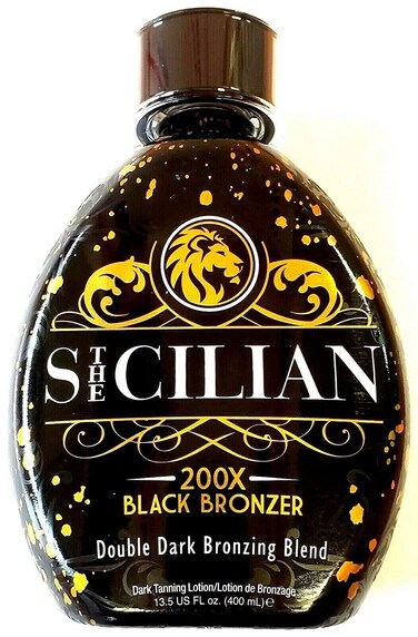 The Sicilian 200X Black Bronzer Dark Tanning Lotion Indoor Tanning Beds  Outdoor Bronzing Sun Tan Lotion