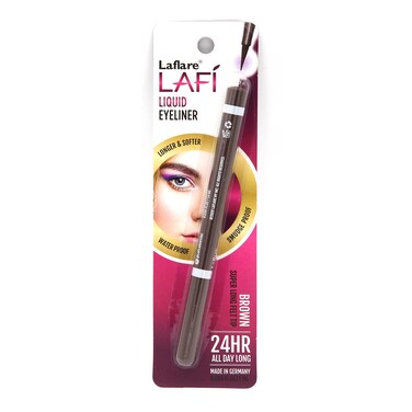 Laflare LAFI Liquid Eyeliner Super Long Felt Tip LongLasting Makeup Waterproof  Smudgeproof All Day Long Eye Liner Brown