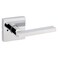 Kwikset Halifax Interior Privacy Door Handle with Lock Door Lever For Bathroom and Bedroom Polished Chrome Reversible Keyless Push Button Lock Door Lever