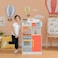 Teamson Kids Little Chef Florence Classic Kids Play Kitchen Toddler Pretend Play Set with Accessories 2 Drawers and Clock Coral Red Twilight