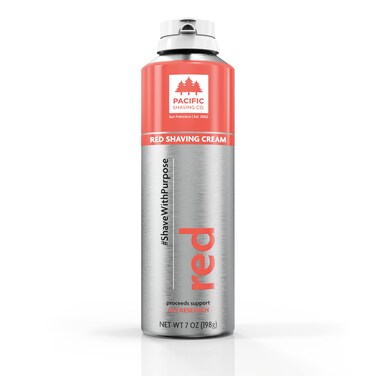 Pacific Shaving Company Red Shaving Cream  Foaming Colorful Shaving Cream  Hydrating Redness Reducing  Irritation Free Shave Cream 7 Oz