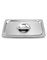 QWORK Solid Pan Lid with Handle 4 Pack Stainless Steel Steam Table Pan Cover for 13 Size Steam Pans
