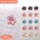 Doromy Floral Pearl Barrette 15 Packs Crystal Hair Clips Mini Flower Crystal Claw Clip Small Barrettes for Womens and Girls Hair Accessories