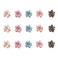 Doromy Floral Pearl Barrette 15 Packs Crystal Hair Clips Mini Flower Crystal Claw Clip Small Barrettes for Womens and Girls Hair Accessories