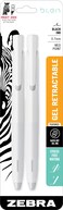 Zebra Pen bLen Retractable Gel Pen White Barrel Medium Point 07mm Black Ink 41402 2Count Pack of 1