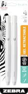 Zebra Pen bLen Retractable Gel Pen White Barrel Medium Point 07mm Black Ink 41402 2Count Pack of 1