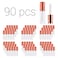 YIPINER Case of 90 packs Empty Plastic Clear Lip Gloss Tubes Lip Balm Bottle Container Rose Gold Transparent 12ML Makeup Tool for Women 90 pcs Rose Gold