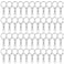 80 Pcs Keychain Clip D Snap Hook Roctee Metal Key Ring with Chain Hooks for Lanyard Key Chain Crafting DIY Crafts Keychain Carabiner Clip Hardware with Open Jump Ring Silver Keychain Hardware