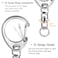 80 Pcs Keychain Clip D Snap Hook Roctee Metal Key Ring with Chain Hooks for Lanyard Key Chain Crafting DIY Crafts Keychain Carabiner Clip Hardware with Open Jump Ring Silver Keychain Hardware
