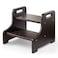 2BHOME Wooden Two Step Stool  Heavy Duty 2 Step Stool  Holds up to 400Lb for KitchenBathroomBedside Step Stool Walnut