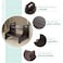 2BHOME Wooden Two Step Stool  Heavy Duty 2 Step Stool  Holds up to 400Lb for KitchenBathroomBedside Step Stool Walnut