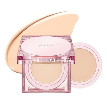 CLIO Kill Cover Mesh Glow Cushion Foundation Refill Included 15g2 23N GINGER Glass Skin LongLasting Lightweight Buildable Coverage Glowy Skin Makeup