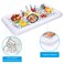 4 Pack Inflatable Ice Serving Bar Pool Party Buffet Drink Cooler Floating Ice Tray Food Drink Containers for Summer Parties with Inflatorce