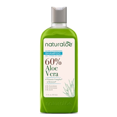 Naturaloe  Glow  Hydration Shampoo  100 Vegan Formula Infused with 60 Aloe Vera Gel EcoFriendly Cruelty Free No Parabens No Silicones  12 fl oz