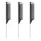 STUDIO LIMITED Carbon Pin Tail Comb Rat Tail Combs Parting Comb Pin Tail Stainless steel tail Hair Styling Beauty Tools Easy parting and styling Antistatic 3 Pcs