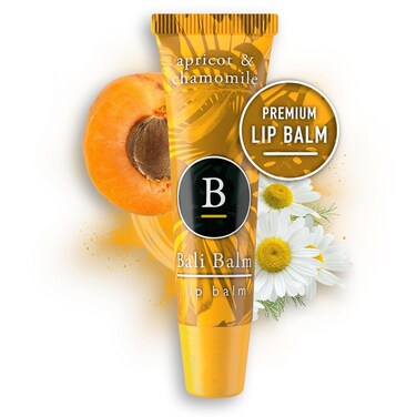 Bali Balm Moisturizing Lip Balm 050 Oz  Apricot  Chamomile Flavour  Natural Lip Balm  Vegan and BeeswaxFree Formula  Hydrating Flavored Lip Balm  Shea Butter Enriched Formula