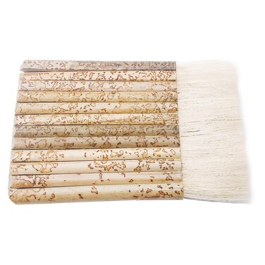 2PCS 335inch Bamboo Handle Wool Paint BrushSuitable for Paint WallDust CleaningCeramic  Pottery Painting and Watercolor12 Bamboo Handles A