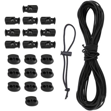Cord Locks Kit Single and Double Holes for Drawstrings Toggle Stopper 20 Pieces