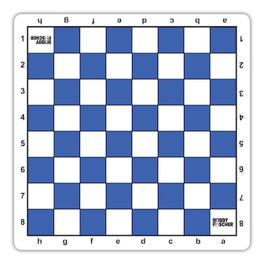 Bobby Fischer Tournament Roll Up Travel Chess Board  20 inches  Mousepad Style with Green Squares by WE Games