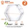 129 Oz Hexagon Cookie Jars with Lids  2 Pack Wide Mouth Plastic Jars with Lid Reusable  Recyclable Shatterproof Jars Clear Plastic Jars for Cookies Candy Laundry Detergent Pods Stock Your