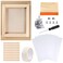 Caydo 27 Pieces Screen Printing Starter kit Include 8 x 10 Inch Silk Screen Printing Frame with 110 White Mesh Screen Frame Butterfly Hinge Clamp and Tools for Screen Printing