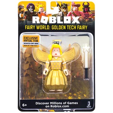 Roblox Fairy World Golden Tech Fairy 275 Inch Figure with Exclusive Virtual Item Code