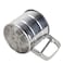Mazaashop Flour Sifter Stainless Steel Double Layers Baking Sieve Cup with Hand Press Design