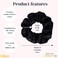 SILKIE x2 Set 100 Pure Mulberry Silk Pink Black Large Oversized Scrunchies Silk Travel Pouch Hair Ties Elastics Hair Care Premium Ponytail Holder No Damage Classic