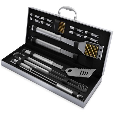 BBQ Grill Accessories  16PC Kitchen Utensils Set  Barbecue Tool Kit for Anniversary Birt