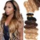 Ombre Brazilian Virgin Hair Body Wave Ombre Human hair 3 Tone3 Bundles Ombre Brazilian Hair Extensions T1B42714 16 18