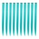 OneDor 23 Inch Colored Party Highlights Straight Hair Clip Extensions HeatResistant Synthetic Hair Extensions in Multiple Colors 10 Pcs Teal Blue