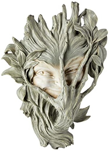 Design Toscano Bashful Wood Sprite Tree Face Mystic Decor Wall Sculpture 9 Wx5 Dx13 H Two Tone Stone