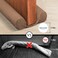 Holikme Twin Door Draft Stopper Weather Stripping Window Breeze Blocker Adjustable Door Sweeps 34inch Coffee