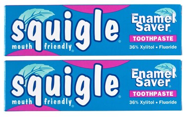 Squigle Enamel Saver Toothpaste Canker Sore Prevention  Treatment Prevents Cavities Perioral Dermatitis Bad Breath Chapped Lips  2 Pack