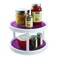 Copco NonSkid 2 Tier Pantry Cabinet Lazy Susan Turntable 12Inch WhitePurple