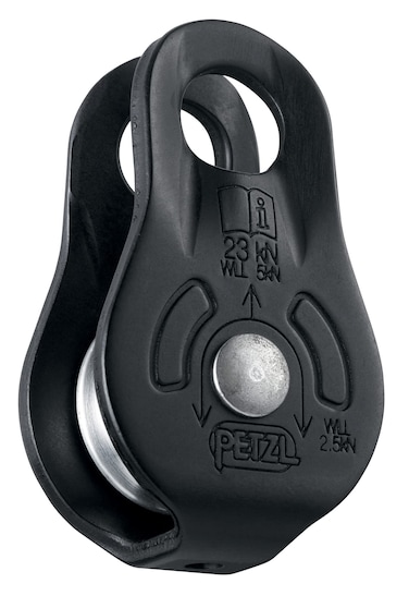Petzl FIXE Pulley  Versatile Compact Pulley With Fixed Side Plates for Hauling and Rigging  Black