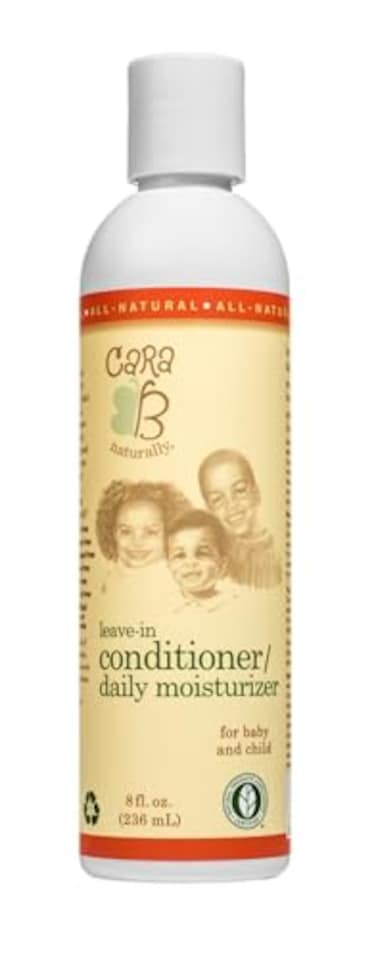 CARA B Naturally LeaveIn Conditioner and Daily Moisturizer For Babies and Kids Textured Curly Hair  Sensitive Skin EczemaFriendly Formula  No Parabens Sulfates Phthalates  8 Ounces