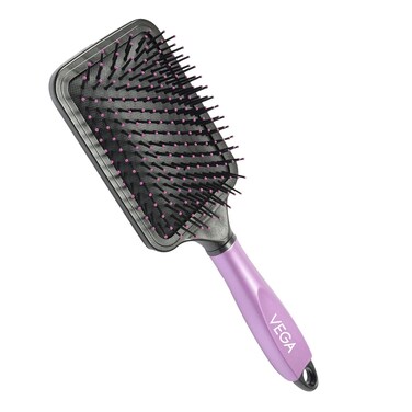 Vega Paddle Brush With Cleaner Simple Design With Emphasis on Function E18PB