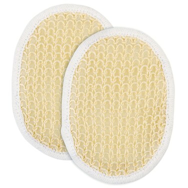 Natural Exfoliating Loofah Pads for Face and Body Soft Weave Facial Scrubber Gentle Sisal Cleanser Sponge Bath and Shower Exfoliator for Men Women 2 Pack