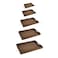 Dark Wood Serving Tray with Handles  Five Piece Nested Breakfast Tray  Wood Crafts Trays for Organizing  Bathroom Tray  Food Trays for Party Buffet Montessori Wooden Trays for Serving  Catering