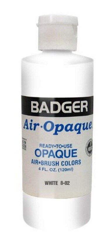 Badger AirBrush Company AirOpaque Airbrush Ready Water Based Acrylic Paint White 4Ounce