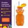Special Supplies Honey Bear Straw Cup Long Straws Squeezable Therapy and Special Needs Assistive Drink Container Spill Proof and Leak Resistant Lid Pack of 1 Bottle and 3 Straws