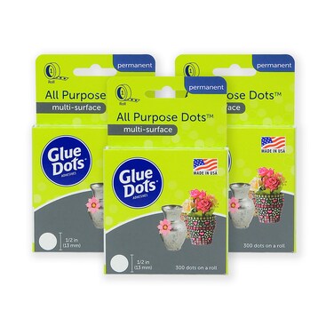 Glue Dots All Purpose Dots Permanent MultiSurface DoubleSided 12 5 Inch 900 Dots DIY Craft Glue Tape Sticky Adhesive Glue Points Liquid Hot Glue Alternative Clear 3 Pack