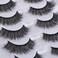 Mebver Fake Lashes False Eyelashes Cat Eye Lashes Faux Mink Lashes Natural Look 8D Fluffy Wispy Lashes That Look Like Extensions Pestaas Postizas D Curl Lash Strips 7 Pairs Pack