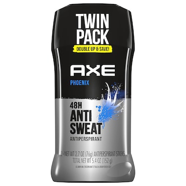 AXE Antiperspirant Deodorant For Men For Long Lasting Freshness Phoenix Crushed Mint And Rosemary 48 Hour Sweat Protection Mens Deodorant 27oz Twin Pk