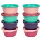 The First Years GreenGrown Reusable Bowls with Lids  Toddler Snack Bowl  8 Pack  PinkPurpleTeal